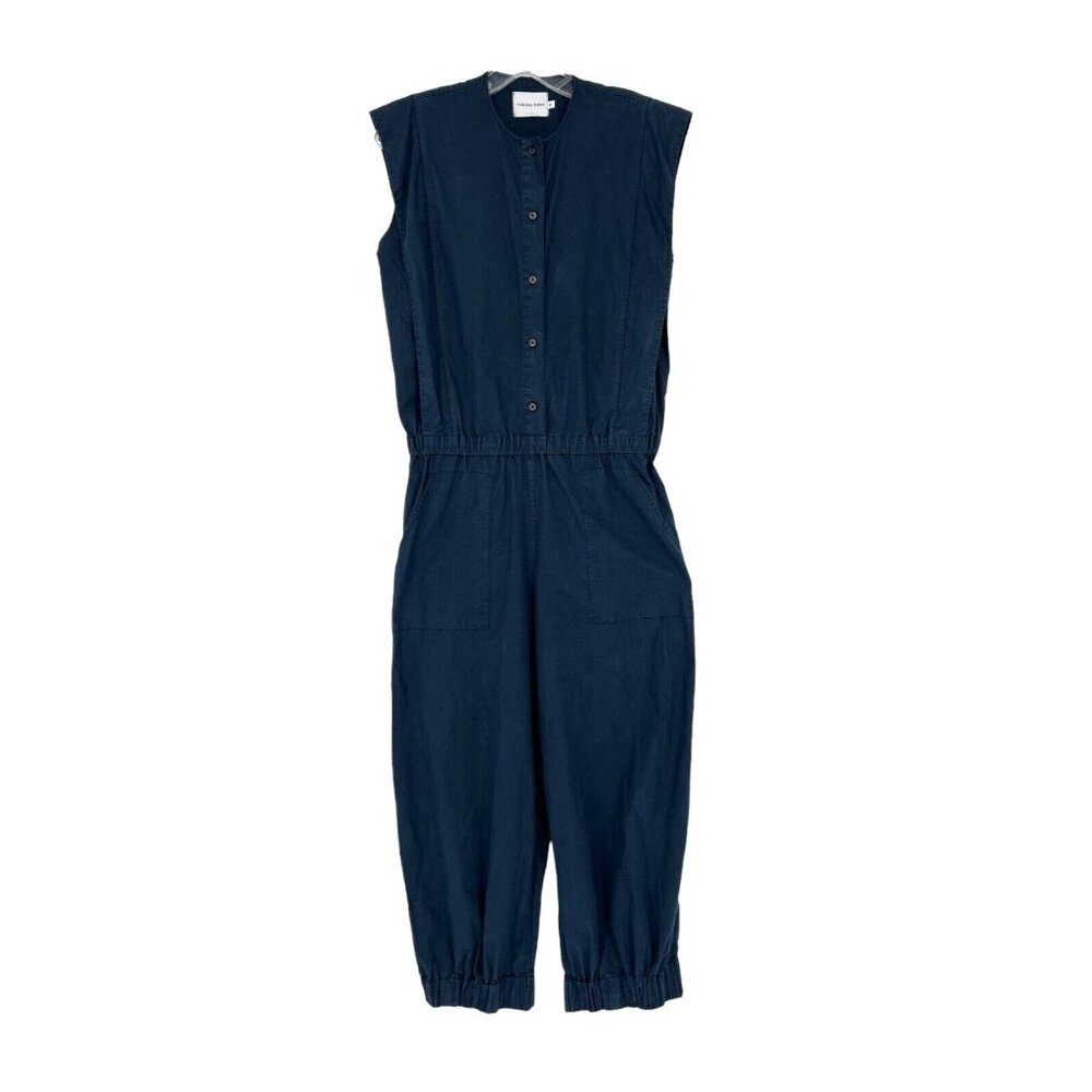 FABIANA PIGNA NAGORE Women's Sleeveless Jumpsuit -Navy Blue-Size Medium